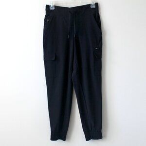All in Motion Black Utility Drawstring Adjustable Joggers Pockets Small